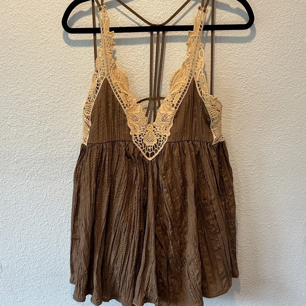 Free People Knit Trim Women's Top